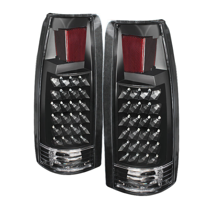 xTune Yukon Denali 99-00 LED Tail Lights Black ALT-JH-CCK88-LED-BK - Bull Strap