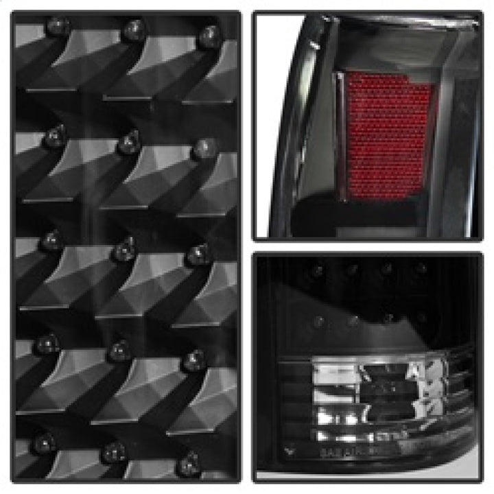 xTune Yukon Denali 99-00 LED Tail Lights Black ALT-JH-CCK88-LED-BK - Bull Strap