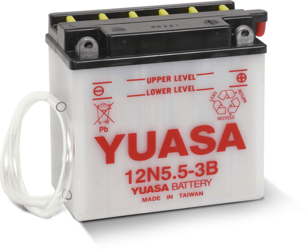 Yuasa 12N5.5-3B Conventional 12-Volt Battery - Bull Strap