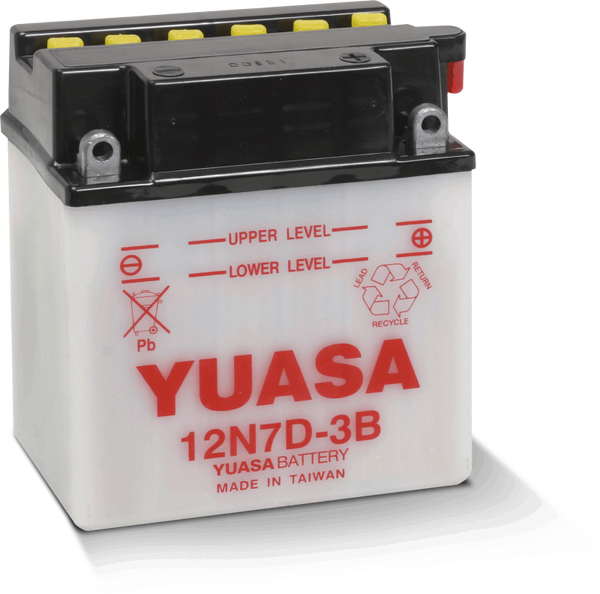 Yuasa 12N7D-3B Conventional 12-Volt Battery - Bull Strap