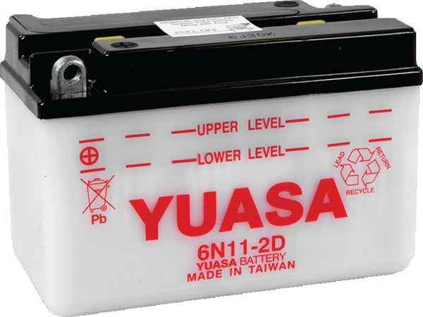 Yuasa 6N11-2D Conventional 6-Volt Battery - Bull Strap