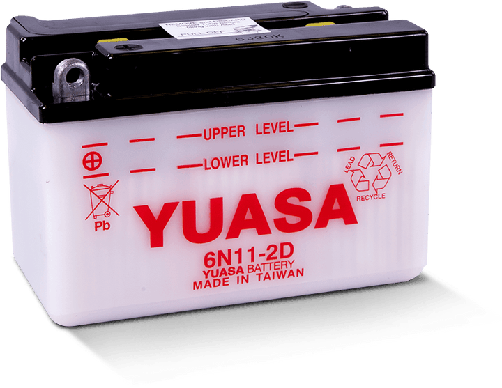 Yuasa 6N11-2D Conventional 6-Volt Battery - Bull Strap