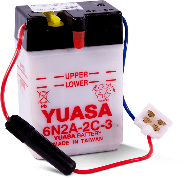 Yuasa 6N2A-2C-3Conventional 6-Volt Battery - Bull Strap