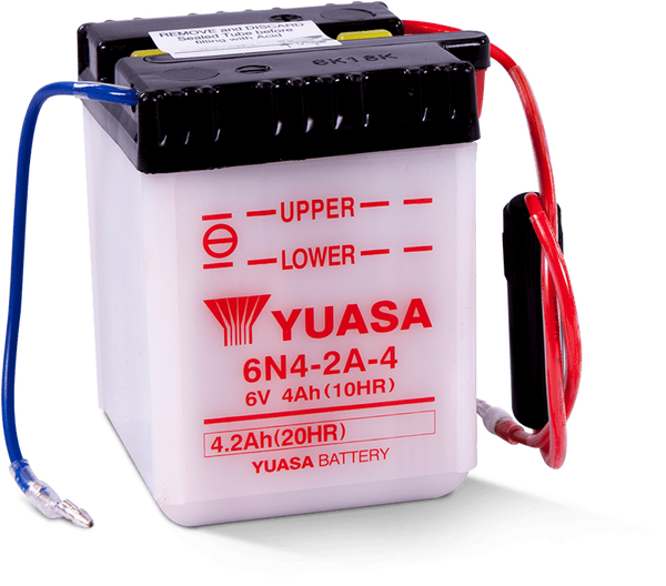 Yuasa 6N4-2A-4 Conventional 6-Volt Battery - Bull Strap