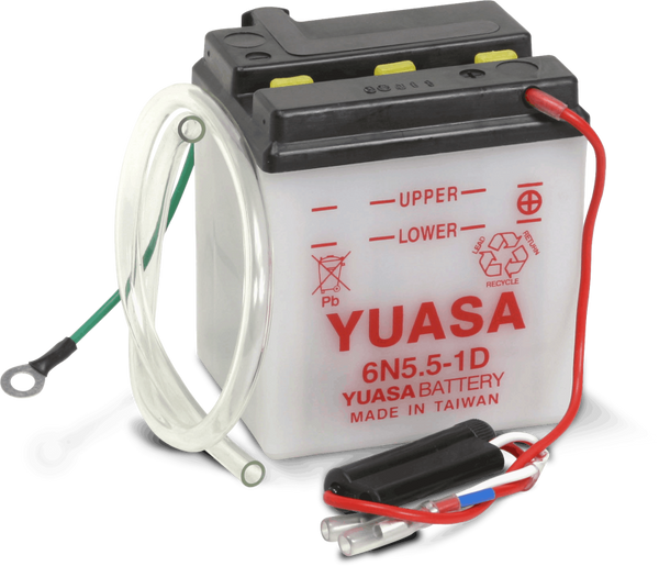 Yuasa 6N5.5-1D Conventional 6-Volt Battery - Bull Strap