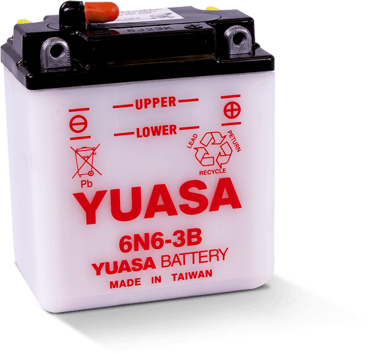 Yuasa 6N6-3B Conventional 6-Volt Battery - Bull Strap