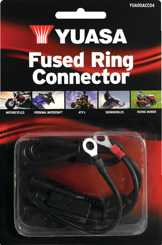 Yuasa Fused Ring Connector - 3 Amp Fuse - Bull Strap
