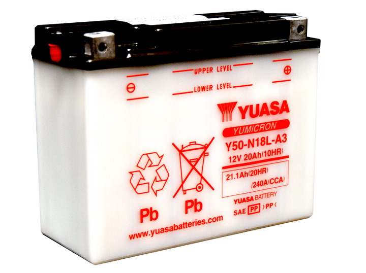 Yuasa Y50-N18L-A3 Yumicron 12-Volt Battery - Bull Strap