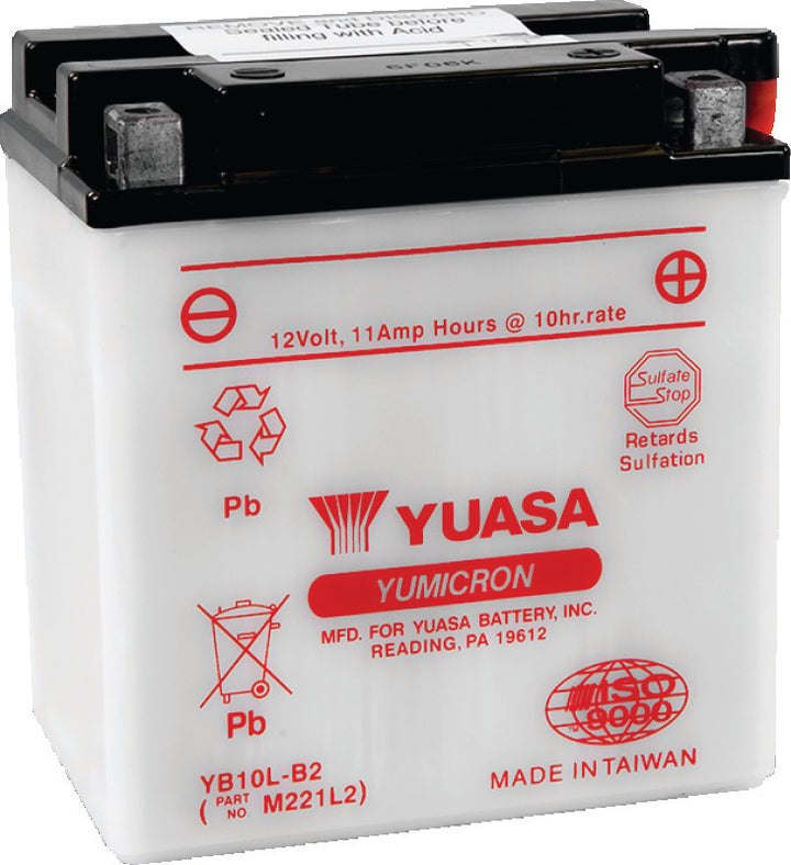 Yuasa YB10L-B2 Yumicron 12-Volt Battery - Bull Strap