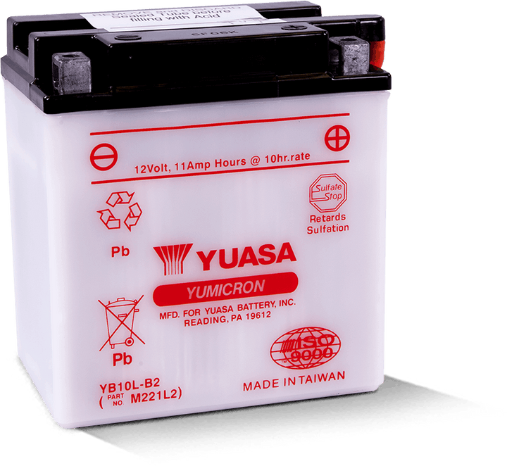 Yuasa YB10L-B2 Yumicron 12-Volt Battery - Bull Strap