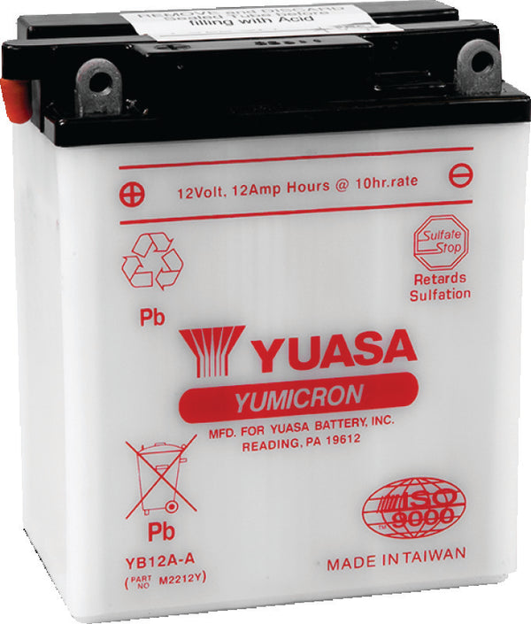 Yuasa YB12A-A Yumicron 12-Volt Battery - Bull Strap