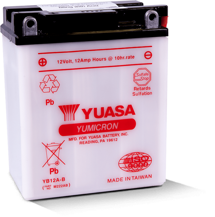 Yuasa YB12A-B Yumicron 12-Volt Battery - Bull Strap