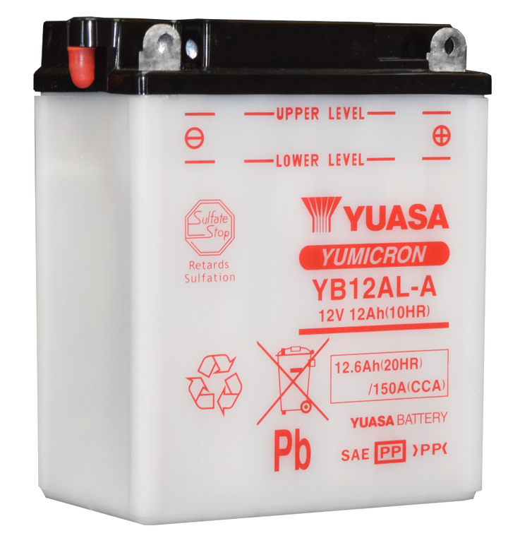 Yuasa YB12AL-A Yumicron 12-Volt Battery - Bull Strap