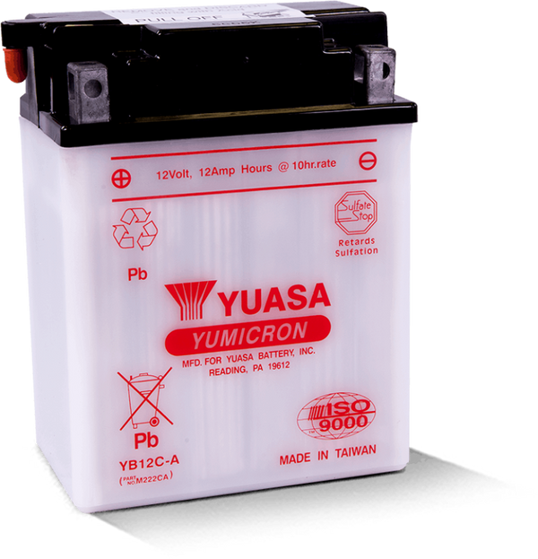 Yuasa YB12C-A Yumicron 12-Volt Battery - Bull Strap