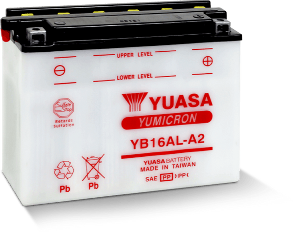 Yuasa YB16AL-A2 Yumicron 12-Volt Battery - Bull Strap