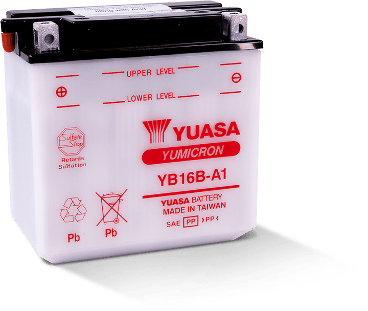 Yuasa YB16B-A1 Yumicron 12-Volt Battery - Bull Strap