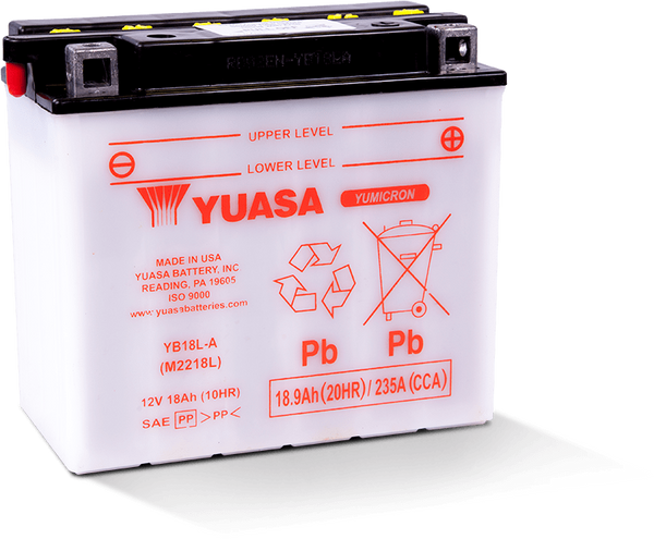 Yuasa YB18L-A Yumicron 12-Volt Battery - Bull Strap