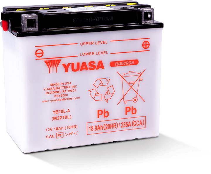 Yuasa YB18L-A Yumicron 12-Volt Battery - Bull Strap