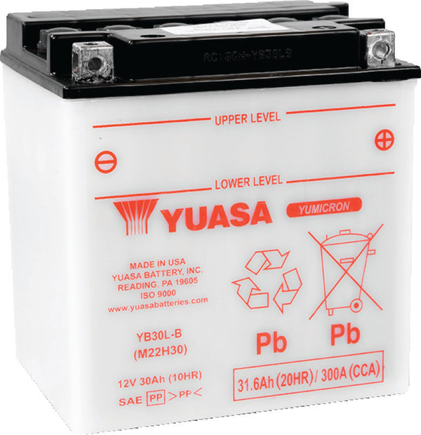 Yuasa YB30L-B Yumicron CX 12-Volt Battery - Bull Strap
