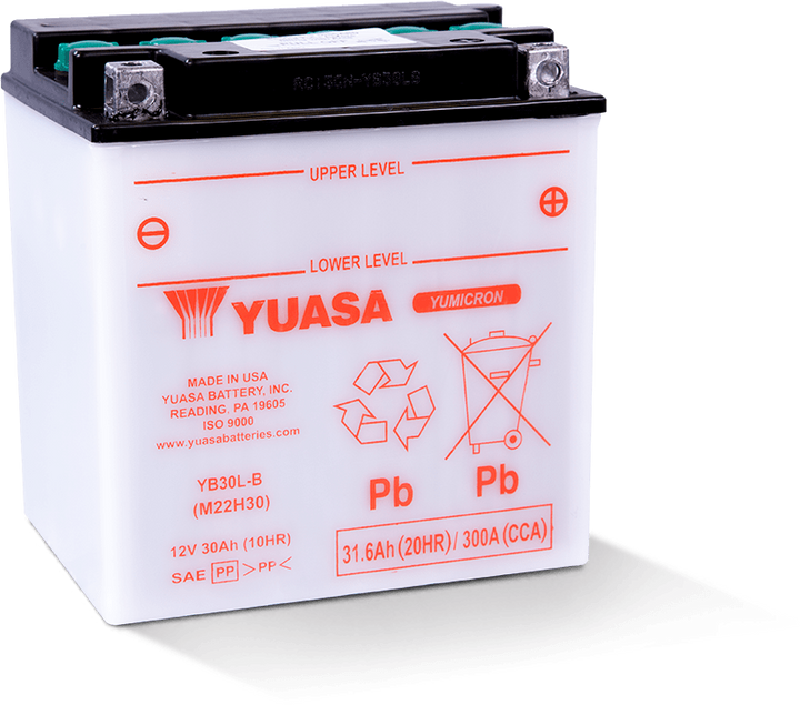 Yuasa YB30L-B Yumicron CX 12-Volt Battery - Bull Strap
