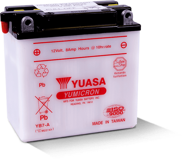 Yuasa YB7-A Yumicron 12-Volt Battery - Bull Strap