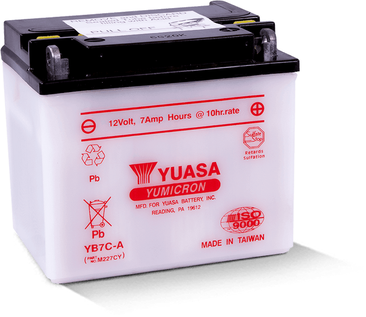 Yuasa YB7C-A Yumicron 12-Volt Battery - Bull Strap