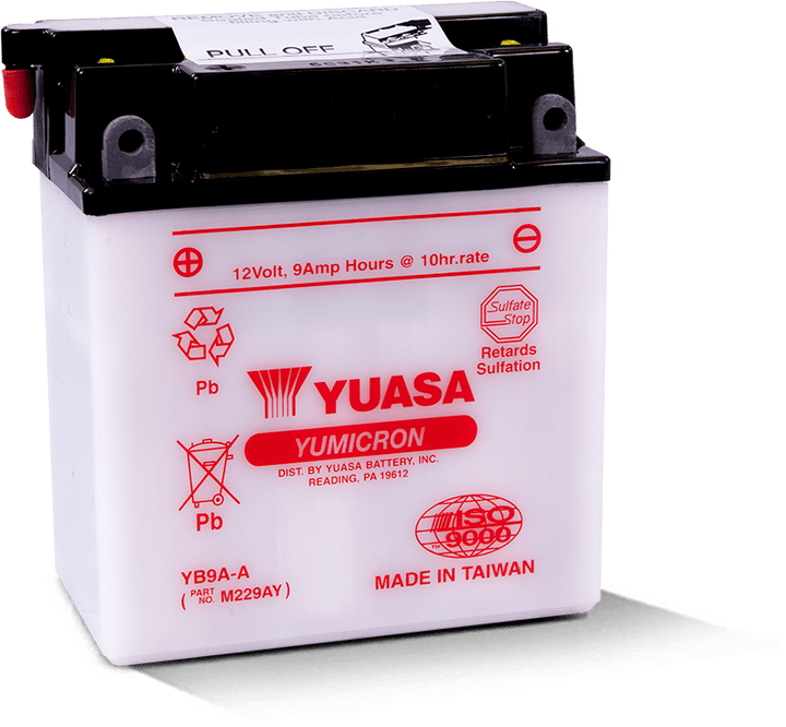 Yuasa YB9A-A Yumicron 12-Volt Battery - Bull Strap