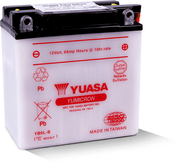 Yuasa YB9L-B Yumicron 12-Volt Battery - Bull Strap
