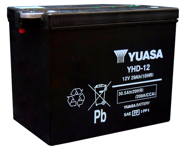 Yuasa YHD-12 Yumicron CX 12-Volt Battery - Bull Strap