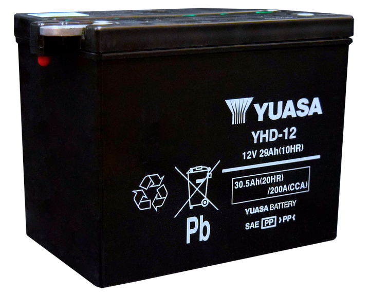 Yuasa YHD-12 Yumicron CX 12-Volt Battery - Bull Strap