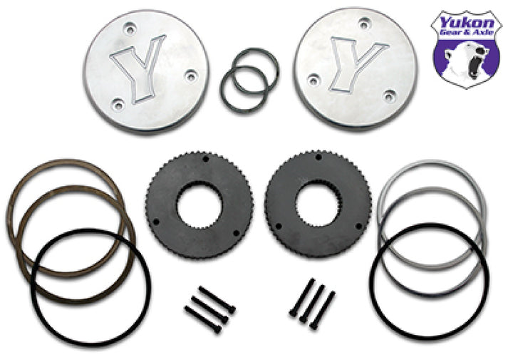Yukon Gear Hardcore Drive Flange Kit For Dana 44 / 19 Spline Outer Stubs. Non-Engraved Caps - Bull Strap