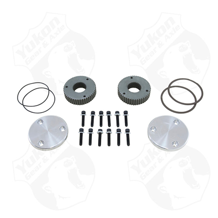 Yukon Gear Hardcore Drive Flange Kit For Dana 60 / 30 Spline Outer Stubs. Yukon Engraved Caps - Bull Strap