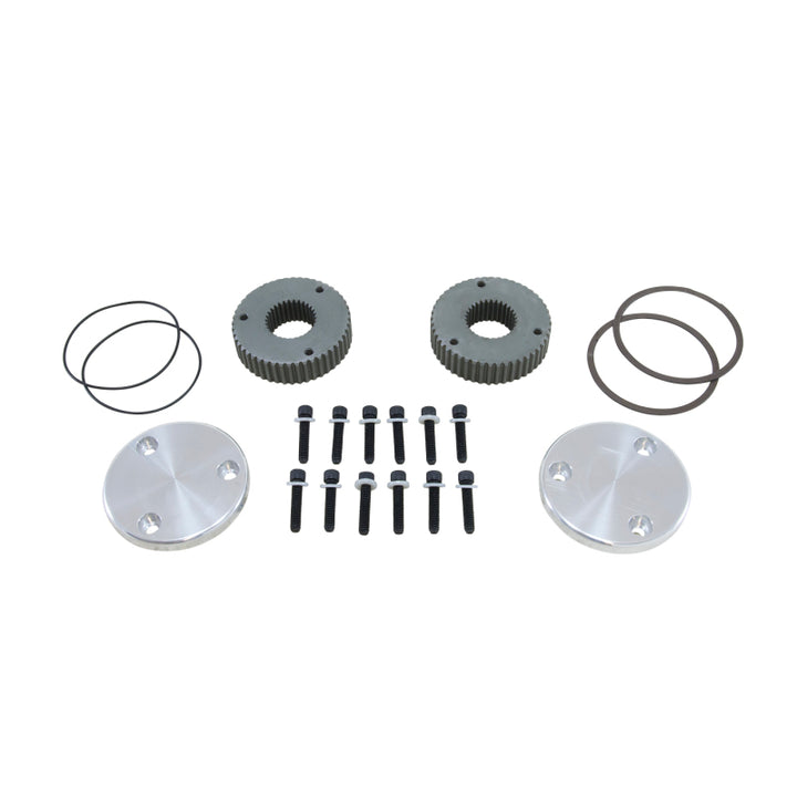 Yukon Gear Hardcore Drive Flange Kit For Dana 60 / 30 Spline Outer Stubs. Yukon Engraved Caps - Bull Strap