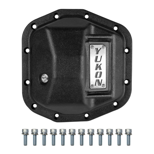 Yukon Gear Hardcore Front Nodular Iron Cover for Jeep Wrangler JL Dana 44/210mm - Bull Strap