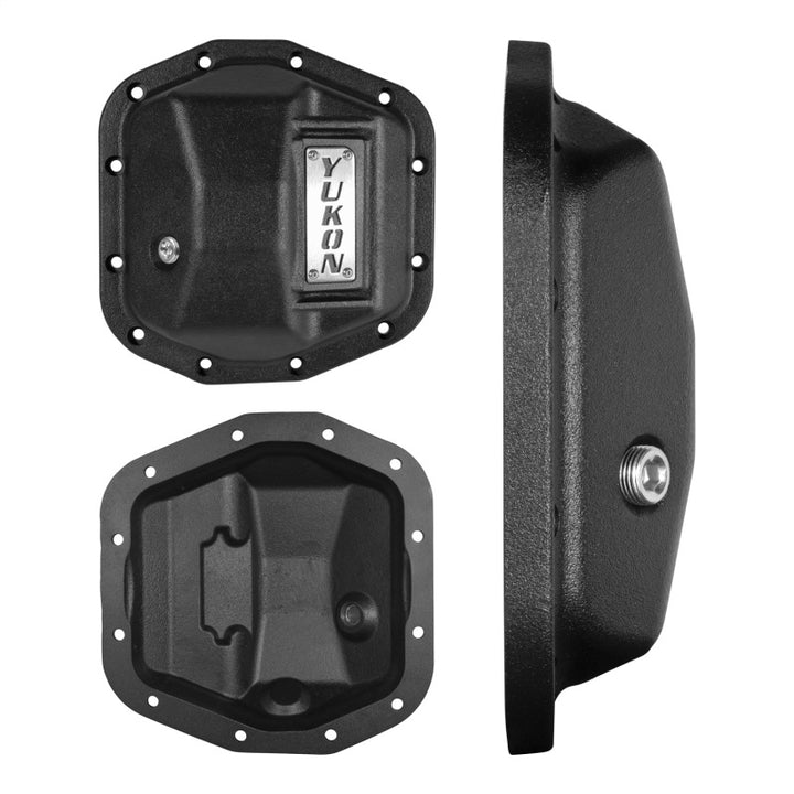 Yukon Gear Hardcore Front Nodular Iron Cover for Jeep Wrangler JL Dana 44/210mm - Bull Strap