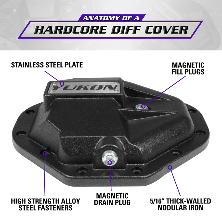 Yukon Gear Hardcore Nodular Iron Cover for Chrysler 9.25in Rear Differential - Bull Strap