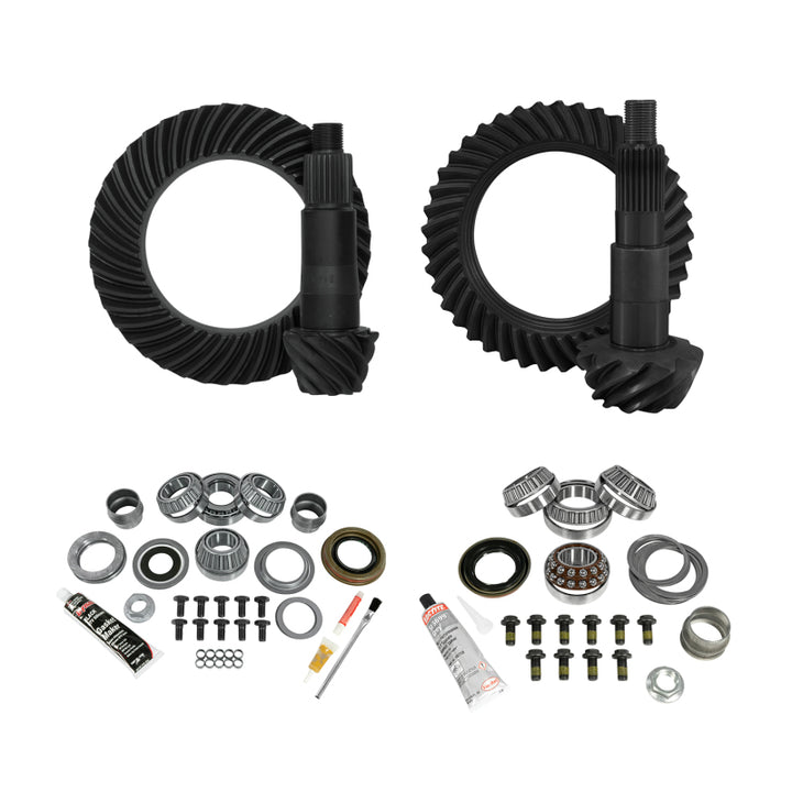 Yukon Gear & Install Kit Package Jeep JL Non-Rubicon D44 (M220) R / D30 (M186) F - 4.88 Ratio - Bull Strap