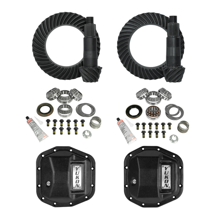 Yukon Stage 2 Jeep JL/JT Re-Gear Kit w/Covers & D44 Front & Rear in a 5.13 Ratio - Bull Strap