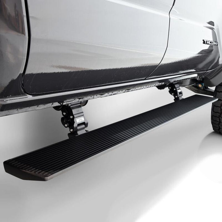 Westin 2024 Toyota Tacoma Double Cab Pro-E Electric Running Boards - Textured Black - Bull Strap