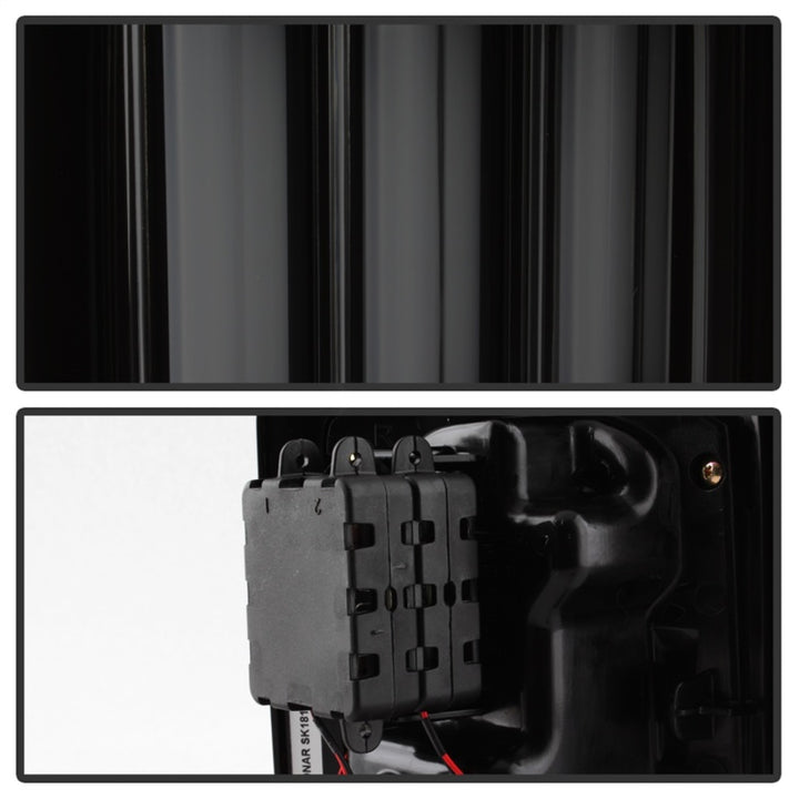 Spyder 07-16 Jeep Wrangler Version 2 Light Bar LED Tail Lights - Smoke (ALT-YD-JWA07V2-LBLED-BSM) - Bull Strap