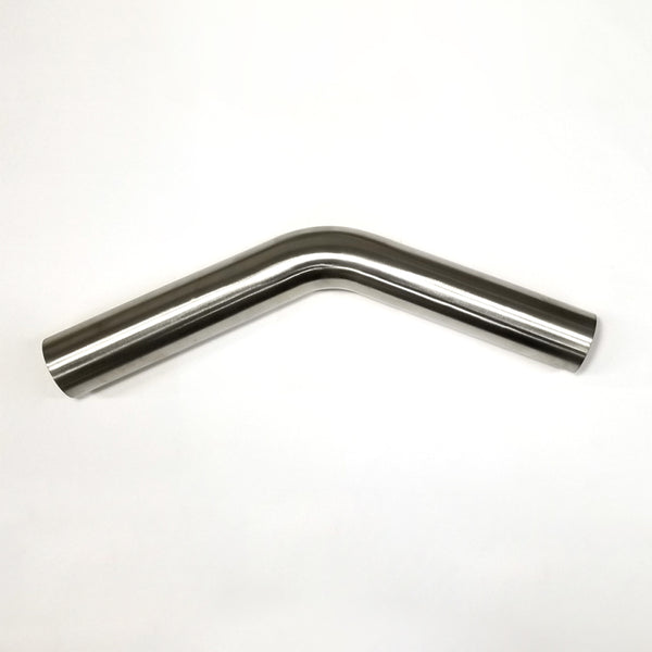 Stainless Bros 1.75in Diameter 1.5D / 2.62.0in CLR 45 Degree Bend 6.5in leg/6.5in leg Mandrel Bend - Bull Strap
