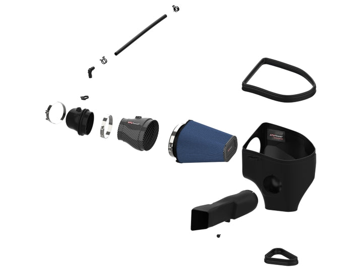 aFe Dodge Charger SRT Hellcat Redeye 21-23 V8-6.2L Track Series Stage-2 Carbon Fiber Intake Pro 5R - Bull Strap