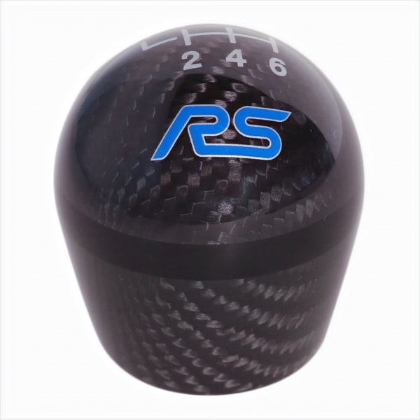 Ford Racing Focus RS Black Carbon Fiber Shift Knob 6 Speed - Bull Strap
