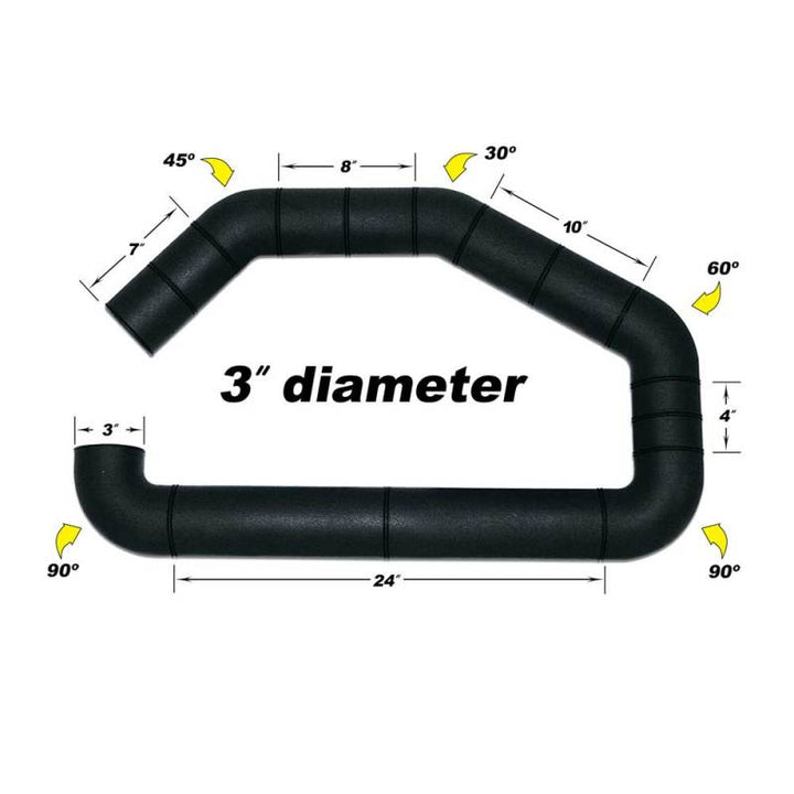 Airaid U-Build-It - 3in Intake Tube - Bull Strap