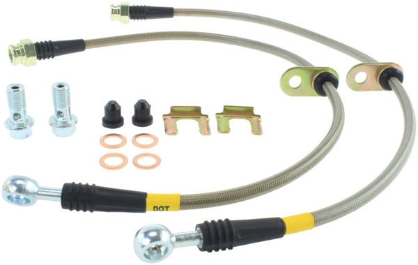 StopTech 08-09 Subaru STi / 13 Subaru BRZ / 13 Scion FR-S Stainless Steel Rear Brake Lines - Bull Strap