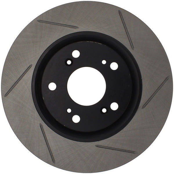 StopTech Power Slot Slotted 06-08 Honda Civic Si Front Right Rotor - Bull Strap