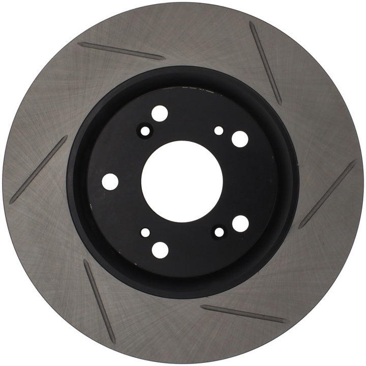 StopTech Power Slot Slotted 06-08 Honda Civic Si Front Right Rotor - Bull Strap