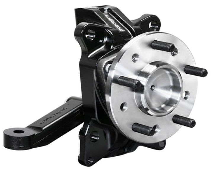 Wilwood Spindle Kit Pair w/ Hub & Steering Arm 71-87C10 Pickup 2.50in Drop - Bull Strap