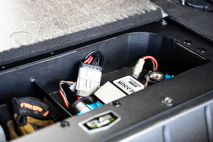 DV8 Offroad 21-23 Ford Bronco (Exc. Bronco Raptor) Air Compressor Mount & Storage Box - Bull Strap