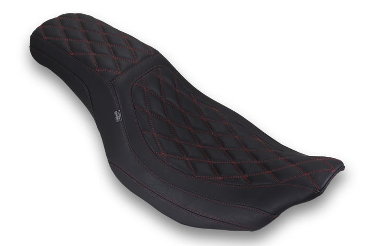 Mustang 23-25 HD Dble Diamond Low Squareback CVO Road Glide (ST), Rd Glide and Str Glide Black/DC - Bull Strap